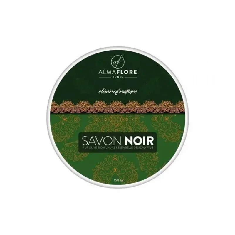 ALMAFLORE Savon Noir à l'eucalyptus 150 Gr