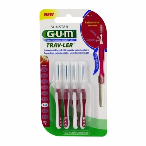 GUM Brossettes Traveler Fine Cylindrique B/4 (1612)