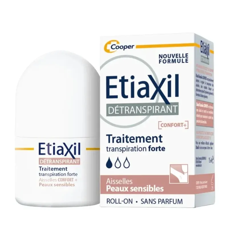 Etiaxil Roll On Confort+ Detranspirant Aisselles Peaux Sensibles 15 ml