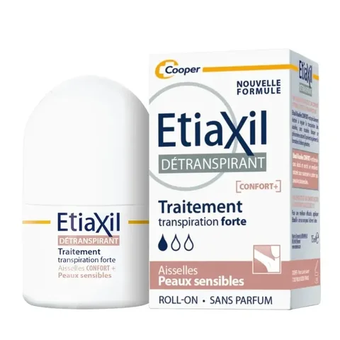 Etiaxil Roll On Confort+ Detranspirant Aisselles Peaux Sensibles 15 ml