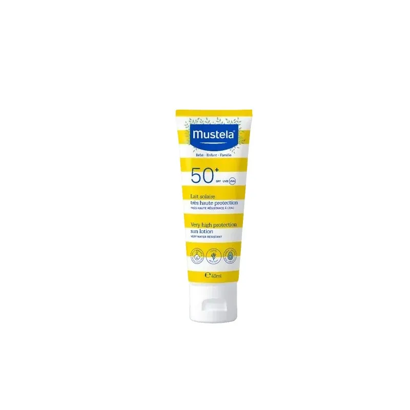 MUSTELA Lait Solaire Très Haute Protection SPF50+ 40 ml