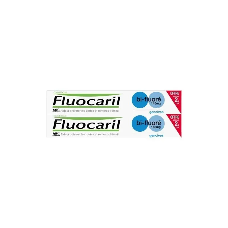 FLUOCARIL Dentifrice Bi-Fluore Gencives 145 mg 2*75ml