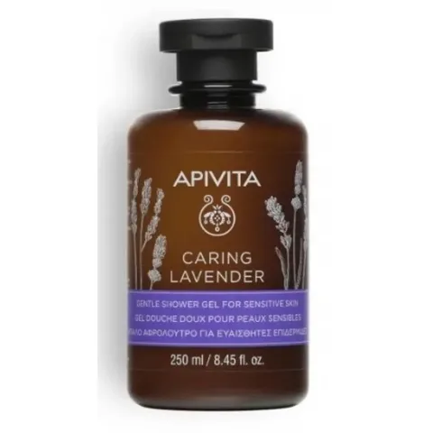 APIVITA Caring Lavender Gel Douche Doux pour Peaux Sensibles 250 ml