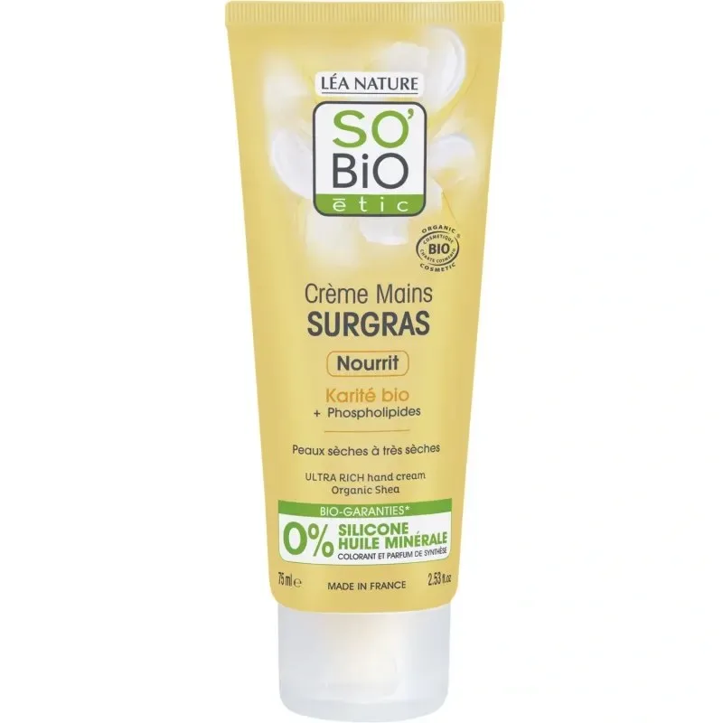 So Bio Crème Mains Surgras au Karité Bio 75 ml