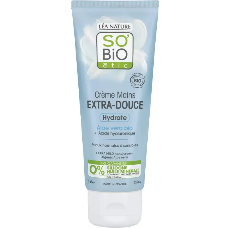So Bio Crème Mains Extra-Douce à L’aloe Vera Bio 75 ml