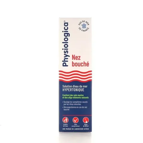 GIFRER Physiologica Nez Bouché Solution d'eau de Mer Hypertonique Spray 100 ml