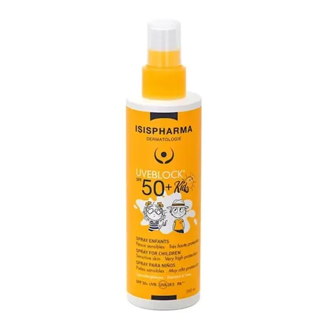 ISISPHARMA Uveblock Spray Solaire Enfants Très Haute Protection SPF50+ 200 ml