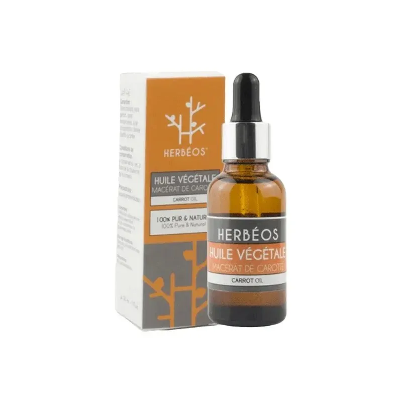 HERBEOS Huile Végétale Macerat de Carotte 30 ml