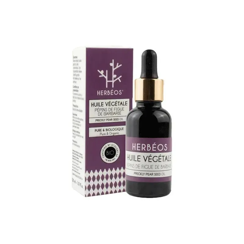 HERBEOS Huile Végétale Pepins de Figue de Barbarie Bio 30 ml