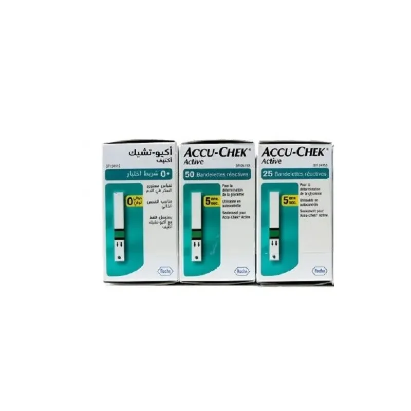 ACCU-CHEK Active Coffret 100 Bandelette+25 Bandelette (gratuit)