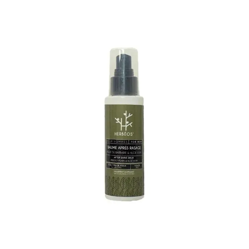 HERBEOS Men Baume Après Rasage Aloe Vera et Beurre de Karite 100 ml