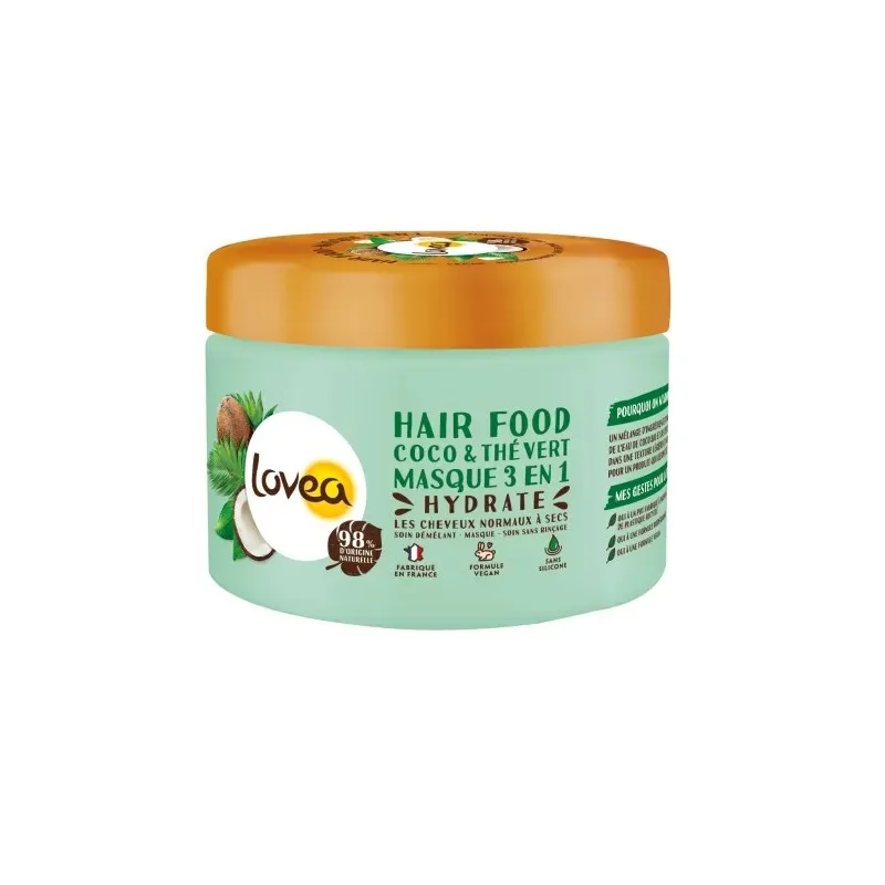 LOVEA Hair Food Masque 3en1 Coco et Thé Vert 390 ml