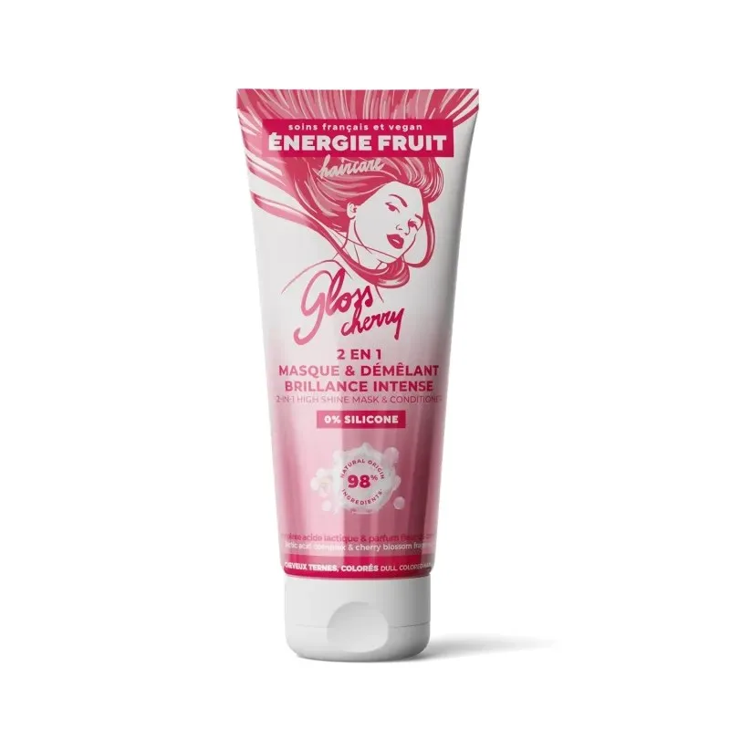 ENERGIE FRUIT Masque 2 en 1 Gloss Cherry Complexe Acide Lactique & Cerisier 200 ml
