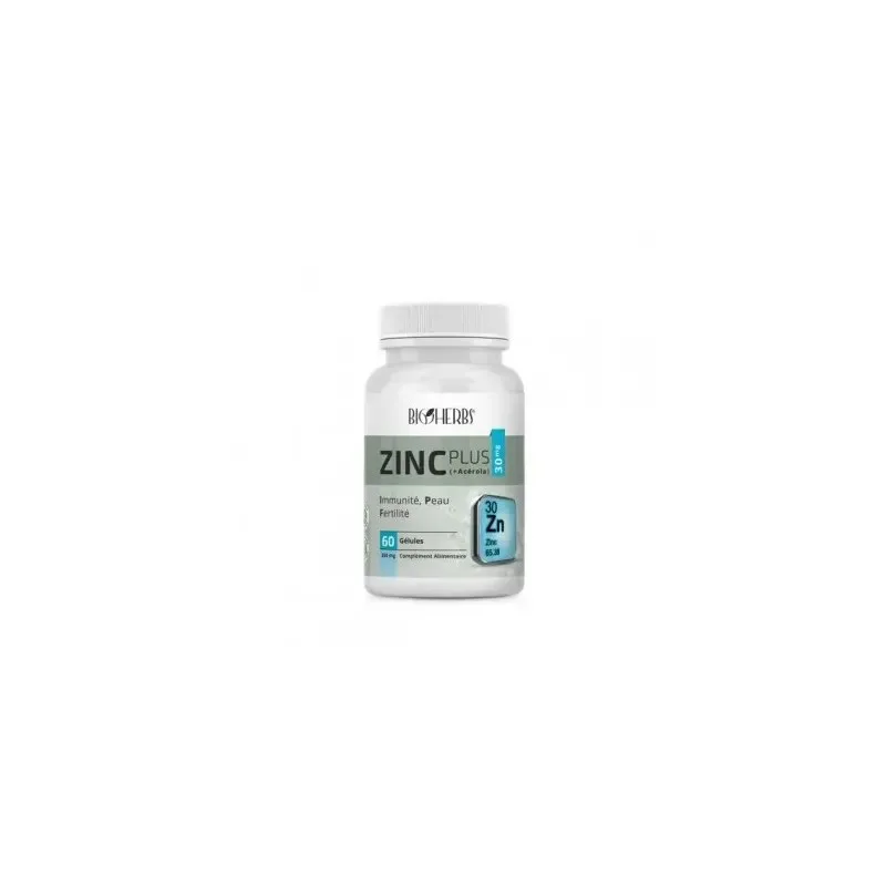 BIOHERBS Zinc Plus+acreola 60 Gélules