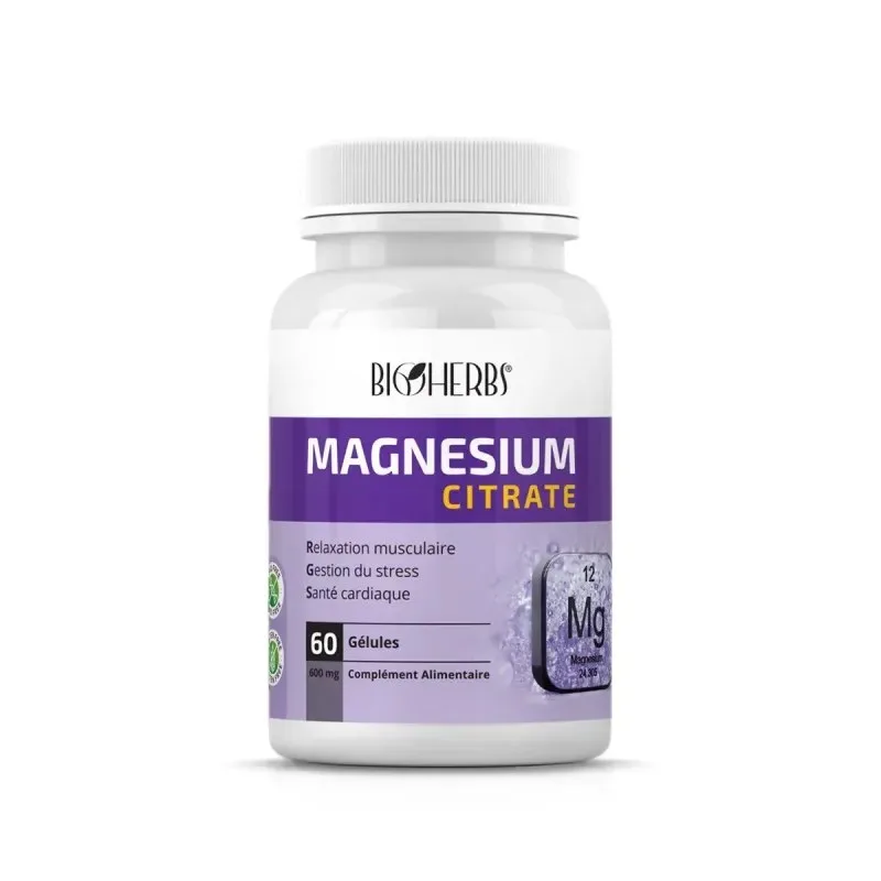 BIOHERBS Magnesium Citrate 60 Gélules