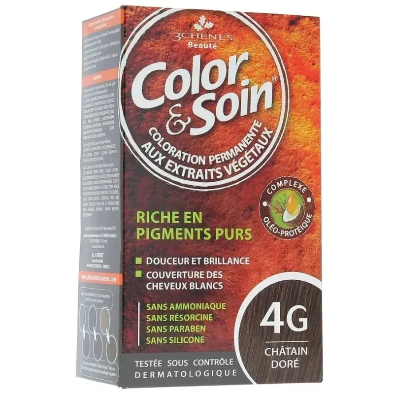 3 CHENES Color & Soin Coloration Chatain Dore 4 g
