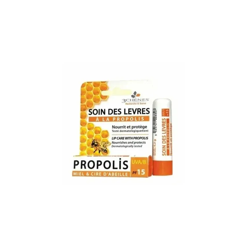 3 CHENES Propolis Stick Soin des Lèvres