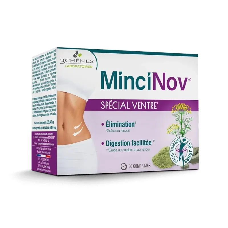 3 CHENES Mincinov Spesial Ventre 60 Comprimes