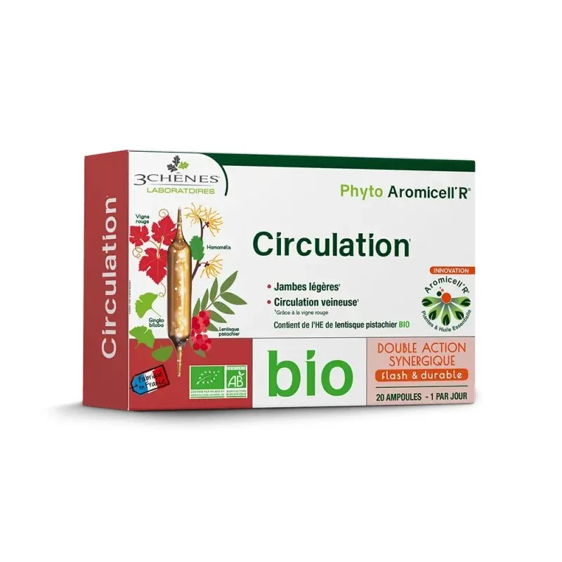 3 CHENES Phyto Aromicellr Circulation 20 Ampoules