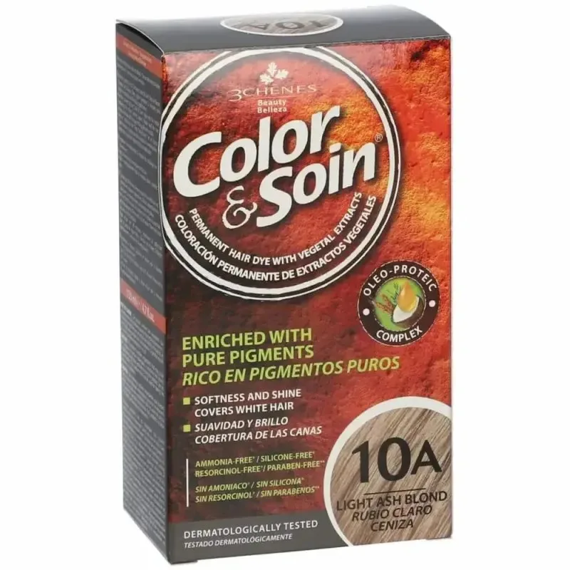 3 CHENES Color & Soin Coloration Blond Clair Cendre 10A
