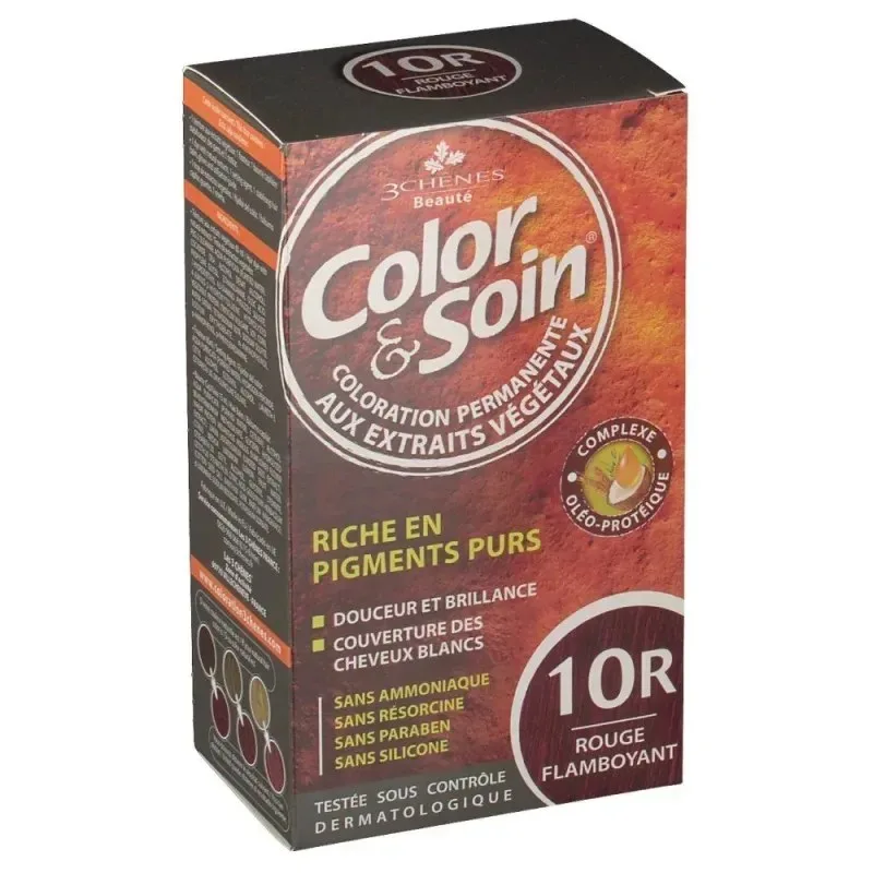 3 CHENES Color & Soin Coloration Rouge Flamboyant 10R