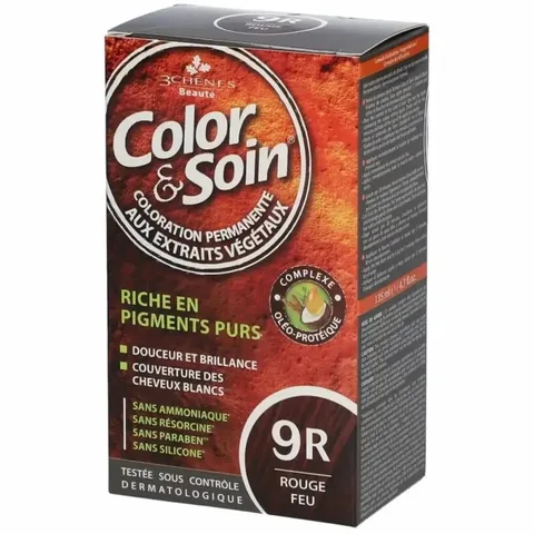 3 CHENES Color & Soin Coloration Rouge Feu 9R