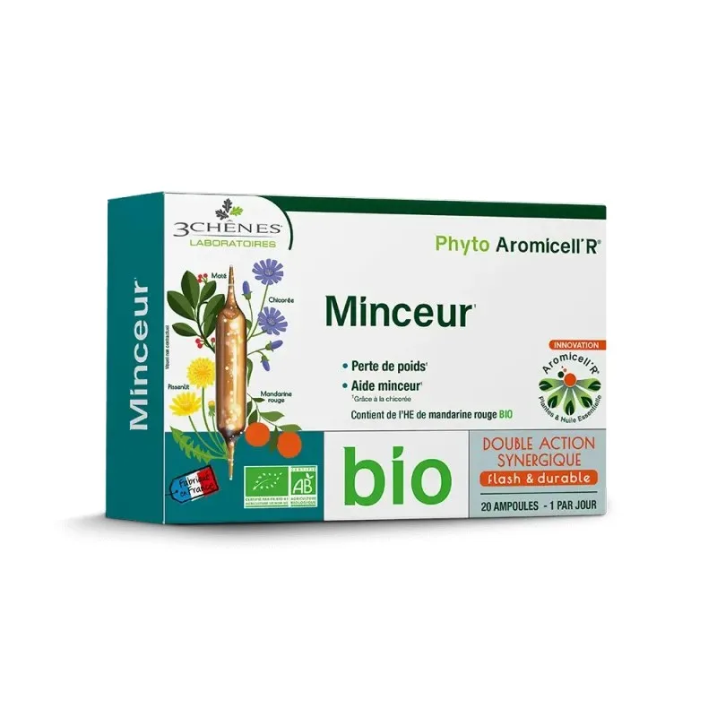 3 CHENES Phyto aromicell'r Minceur 10ml*20 Ampoules