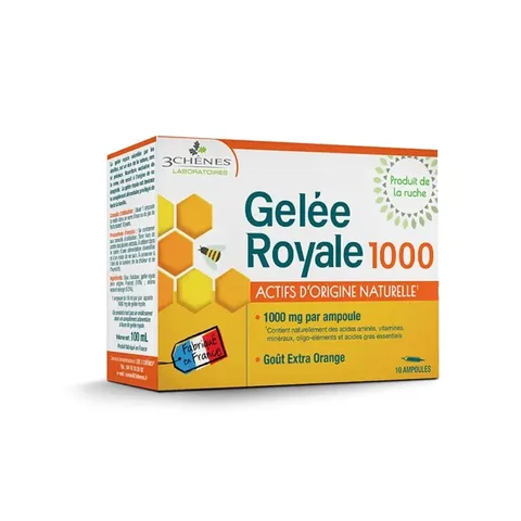 3 CHENES Gelée Royale 1000 Régénérant et Revitalisant 10 Ampoules