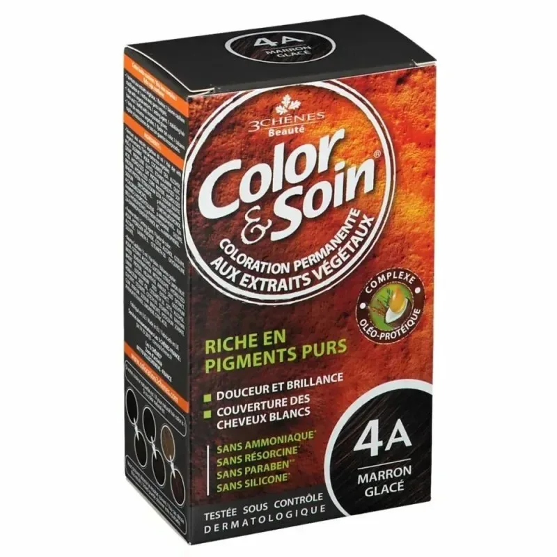 3 CHENES Color & Soin Coloration Marron Glace 4A