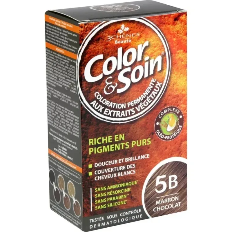 3 CHENES Color & Soin Coloration Marron Chocolat 5B