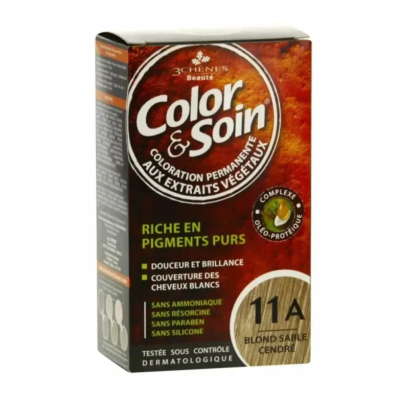 3 CHENES Color & Soin Coloration Blond Sable Cendre 11A