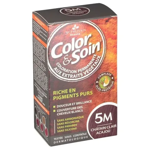 3 CHENES Color & Soin Coloration Chatain Clair Acajou 5M