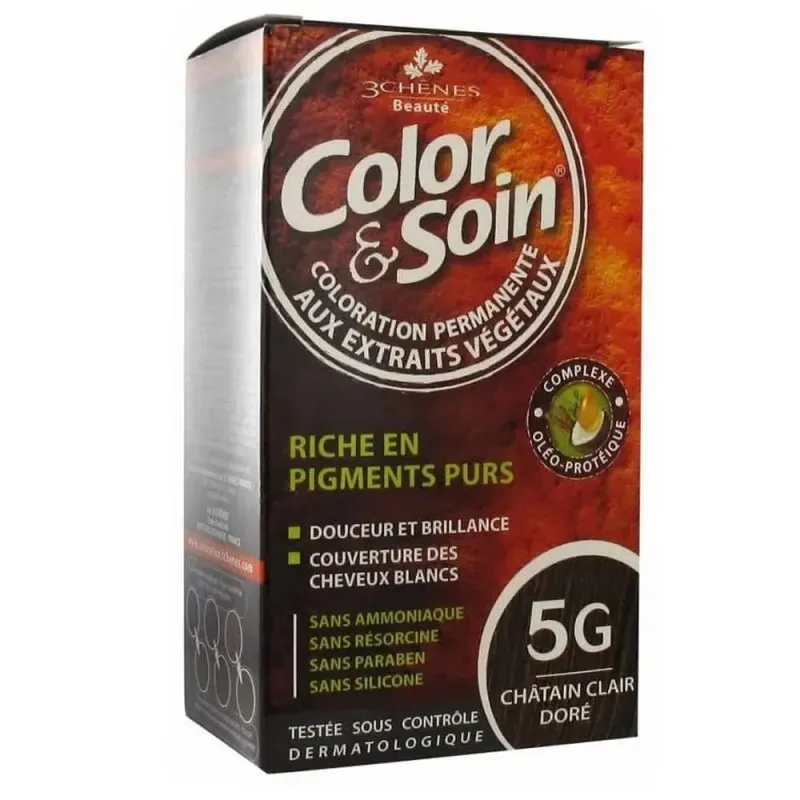 3 CHENES Color & Soin Coloration Chatain Clair Dore 5 g