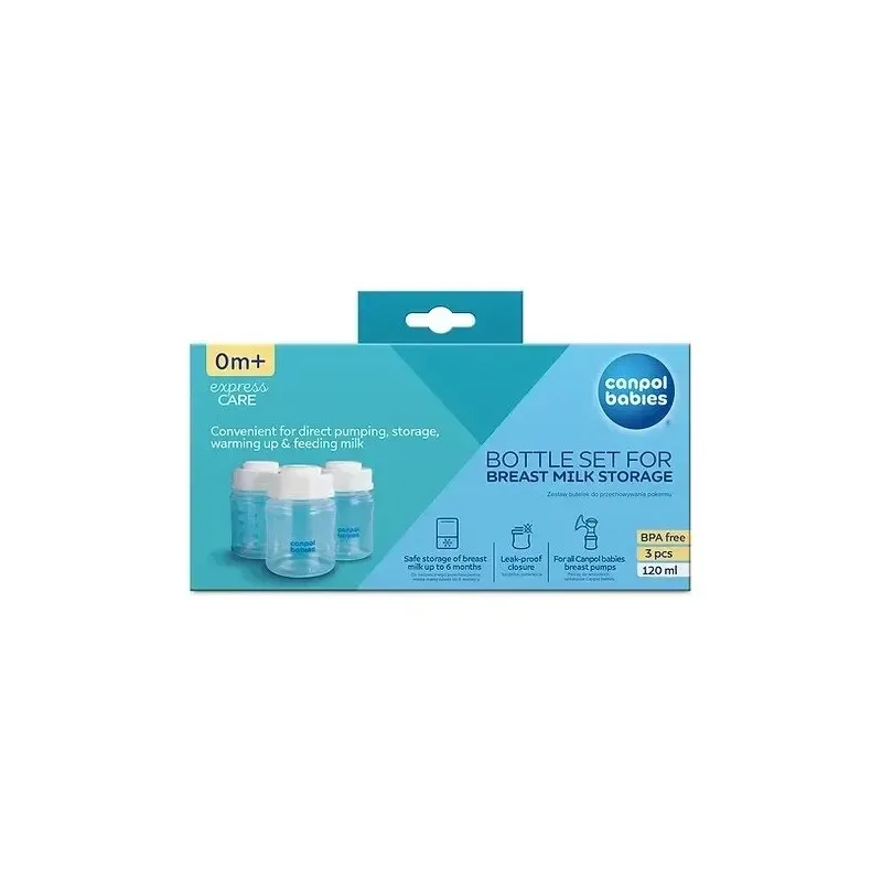 Canpol Ensemble de Pots pour la Conservation du Lait Maternel, 3x120ml 35/235