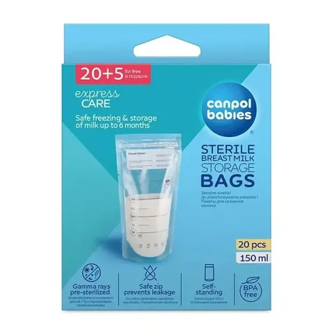 CANPOL BABIES Sac Congelation 150 ml 20 Pièces + 5 Gratuits