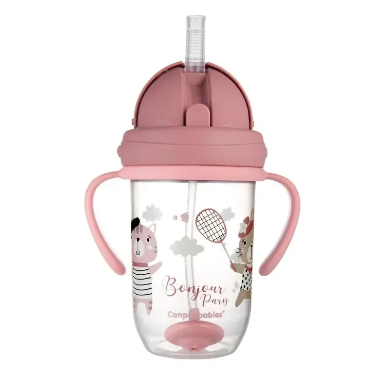 CANPOL BABIES Tasse avec Paille Bonjour Paris Rouge 270 ml 56/607 — photo 2