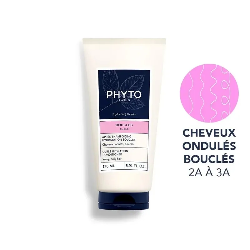 PHYTO Boucles Après Shampooing Hydratation Boucles Cheveux Ondules 175 ml