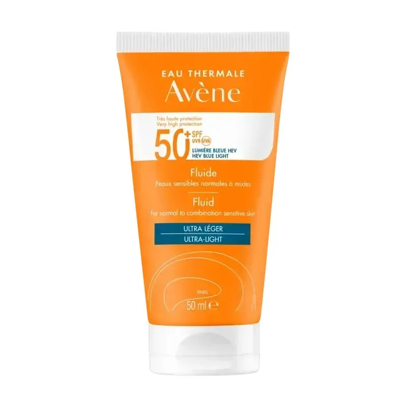 AVENE Fluide Ultra Léger SPF50+ Peaux Sensibles Normales à Mixtes 50 ml