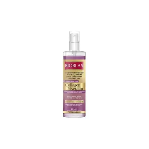 BIOBLAS Après Shampooing Liquide au Collagene et à la Keratine 200 ml