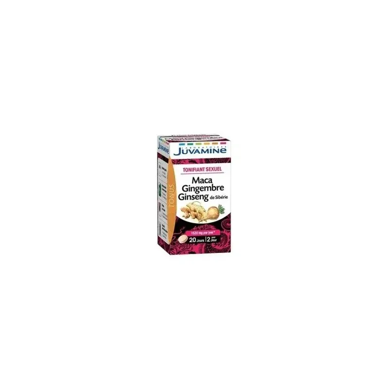 JUVAMINE Maca Gingembre Ginseng de Siberie 40 Comprimes