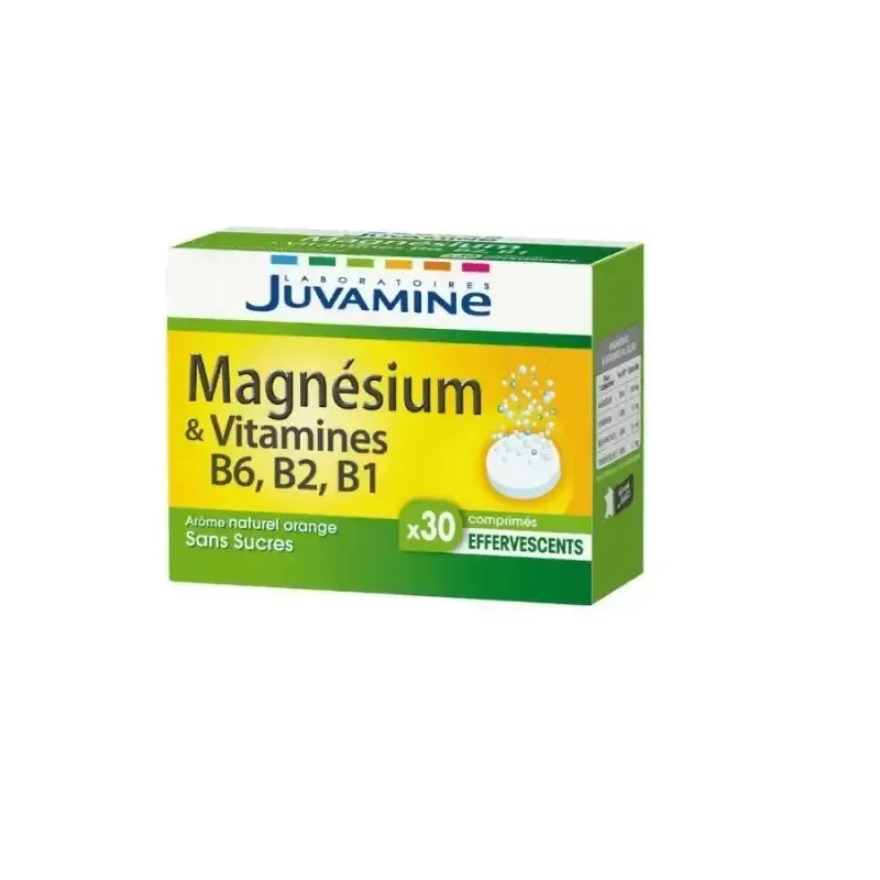 JUVAMINE Magnesium & Vitamines B6 B2 B1 30 Comprimes Effervescents