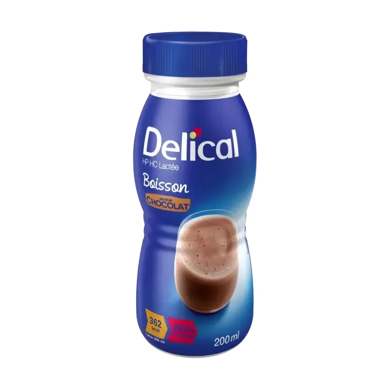 DELICAL Boisson Hp Hc Lactée Saveur Chocolat 200 ml