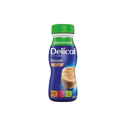 DELICAL Boisson Hp Hc sans Sucres Saveur Café 200 ml