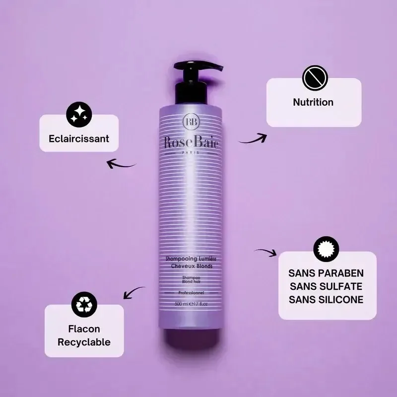 ROSEBAIE Shampoing Lumiere Spécial Blonde 500 ml — photo 2