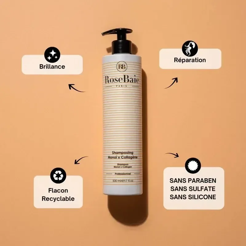 ROSEBAIE Shampoing Monoi x Collagene 500 ml — photo 2