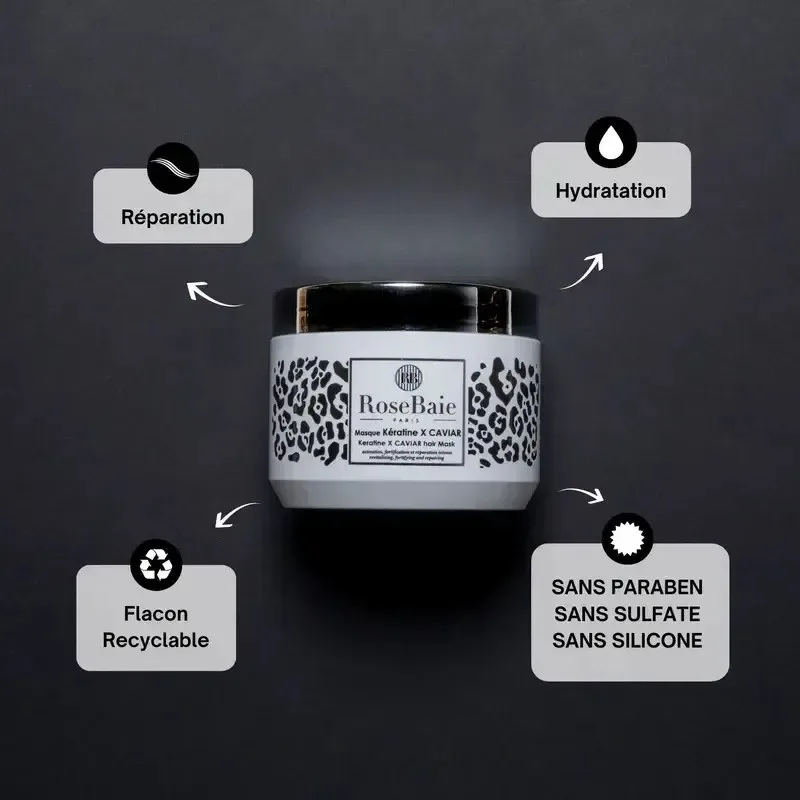 ROSEBAIE Masque Keratine x Caviar 500 ml