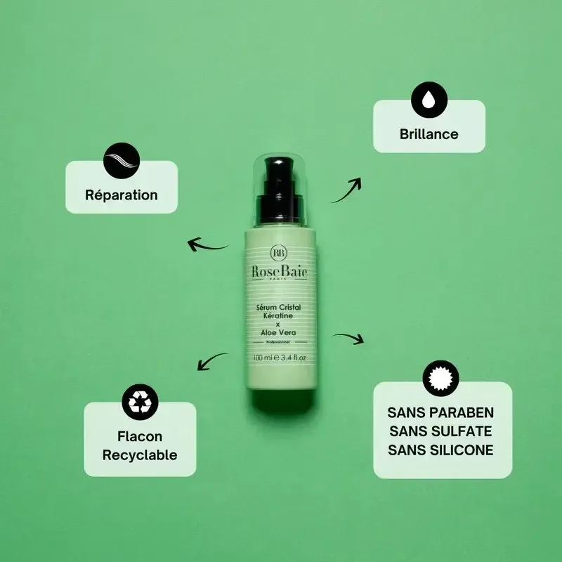 ROSEBAIE Sérum Cristal Keratine x Aloe Vera 100 ml — photo 2