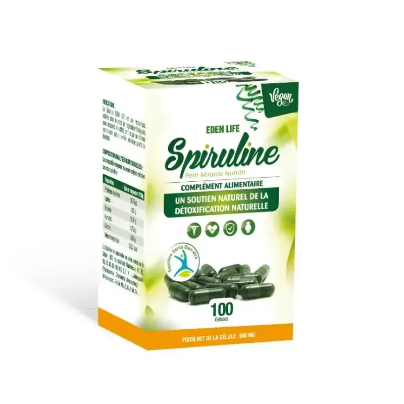 EDEN LIFE Spiruline 100 Gélules