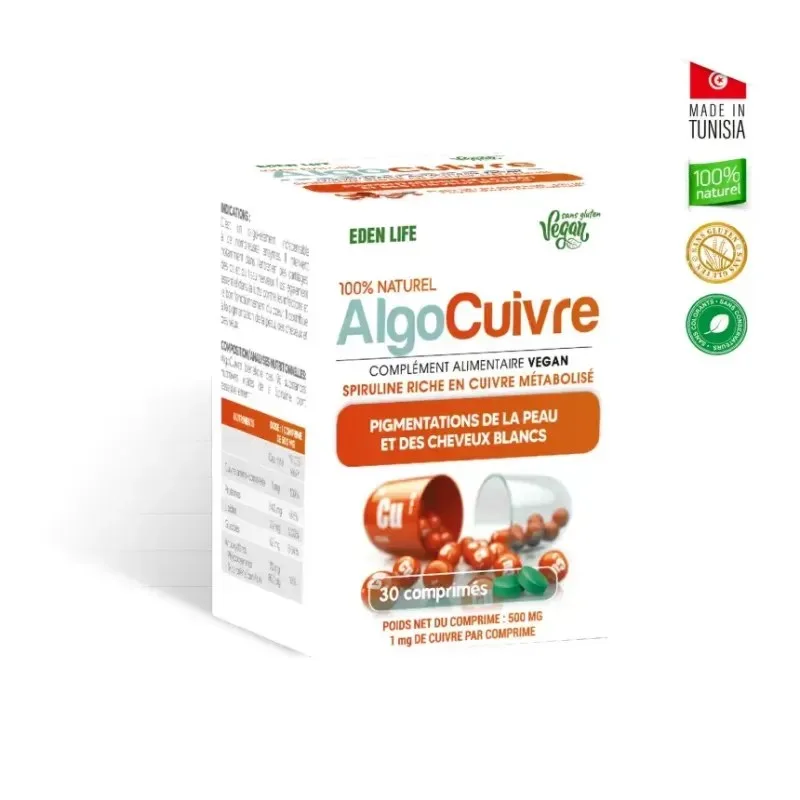EDEN LIFE Algo Cuivre 30 Comprimes