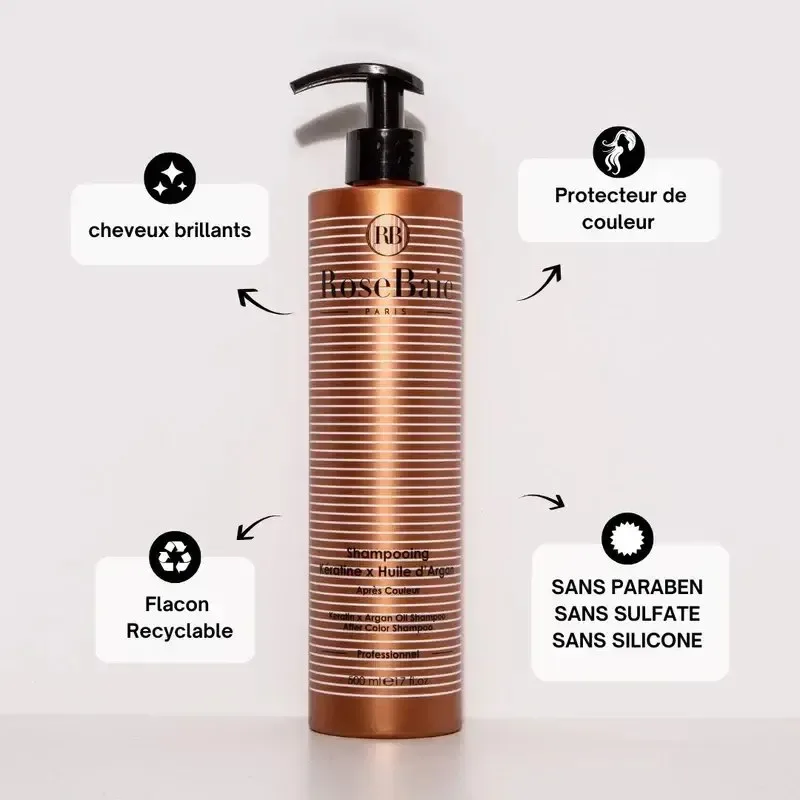 ROSEBAIE Shampoing Argan Post Coloration Anti Oxydant 500 ml — photo 2